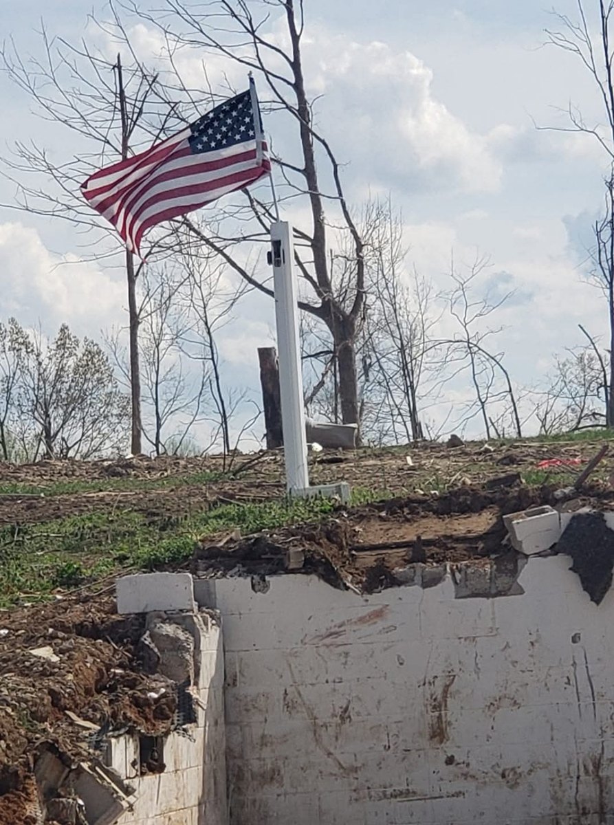 American flag in rural Tennessee